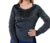Sweater de hilo y lycra, negro, con lurex y detalles de lentejuelas, talle unico (a150316) - comprar online