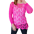 Sweater calado de hilo, fucsia, talle unico (i070217)