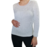 Sweater de hilo, con espalda desagujada, blanco, talle unico (i080217)