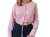 Camisa corta de bengalina con lazo, rosa, talle unico (l090821) en internet