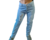 Jean mom con roturas, celeste, talle 40 (mr010322) - comprar online