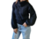 Sweater de cuello alto doble tejido, negro, talle unico (t030322) - comprar online