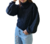 Sweater de cuello alto doble tejido, negro, talle unico (t030322) en internet