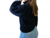 Sweater de cuello alto doble tejido, negro, talle unico (t030322) - tienda online