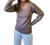 Camiseta termica, escote redondo, beige oscuro, talle unico (abarca hasta XXL) (vg020517) - comprar online