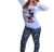 Pijama Mickey, blanco y negro, talle L (lm010522)