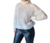 Maxi sweater de lana de cuello alto, manteca, talle unico (n010722)