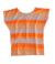 Remera manga corta rayada, naranja, talle 12 (a021113) - comprar online