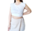 Top de lino elastizado, blanco, talle unico (l041022) - comprar online