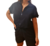 Mono corto de algodón rústico, negro, talle L (m051222) - tienda online
