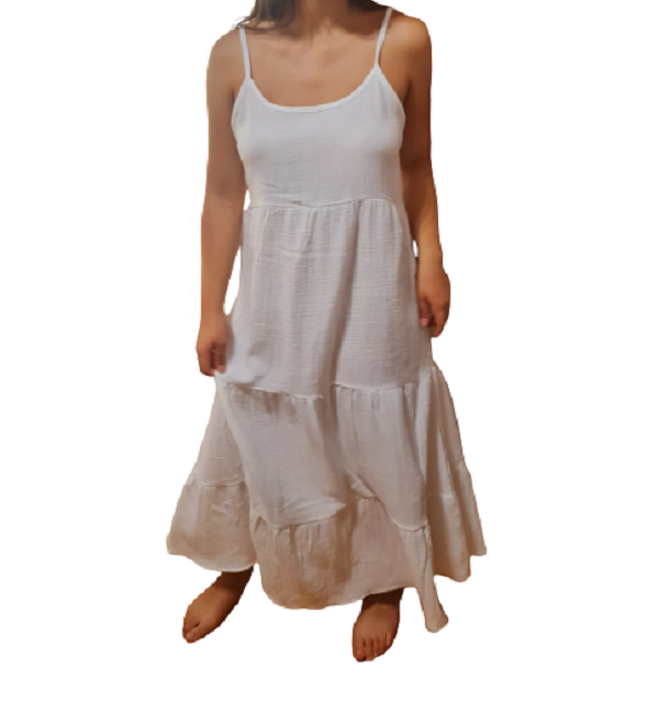 Vestido discount algodon blanco