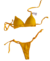 Bikini con less para atar, triangulo armado, amarillo, talle 90 (bl140223)