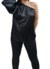 Camisola irregular de raso, negra, talle S/M (st160223) - comprar online