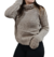 Sweater de cuello alto, marrón, talle único (e030623)