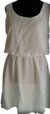 Vestido corto de fibrana, crudo, talle unico, amplio (mc031216)