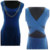 Vestido de modal con cadena y espalda cruzada, azul Francia, talle unico (1214) - Namaste Argentina