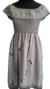 Vestido corto de seda bordado gris, talle unico (ca021113) - tienda online