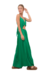 Maxi vestido de fibrana, verde, talle S/M (st130223)