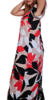 Maxi vestido de fibrana manga corta, rojo, talle único (bb230124) en internet