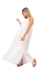 Maxi vestido de fibrana, blanco, talle unico (st080223)