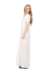 Maxi vestido de viscosa con bolsillos, blanco, talle unico (st090223)