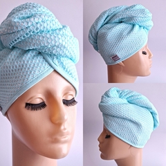 TURBANTE RED ACQUA EN TOALLA DE ALGODÓN