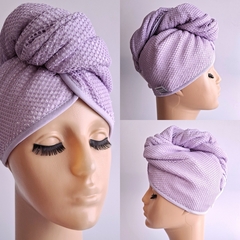 TURBANTE RED LILA EN TOALLA DE ALGODÓN