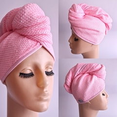 TURBANTE RED ROSA EN TOALLA DE ALGODÓN