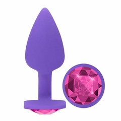 PLUG ANAL DIAMOND COLORS AVELUDADO PINK DELICIOUS