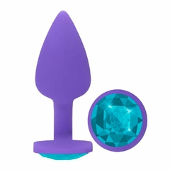 PLUG ANAL DIAMOND COLORS AVELUDADO AZUL DELICIOUS