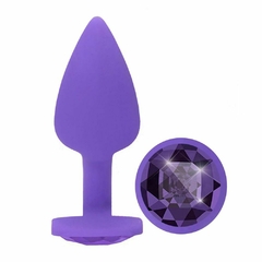 PLUG ANAL DIAMOND COLORS AVELUDADO ROXO DELICIOUS