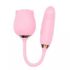 Vibrador Sophie ROSA Formato de Rosa com 7 Modos de Vibração, Vai e Vem e Pulsação Sexy Import