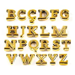 Letras Dourado com Strass para Personalização Hard