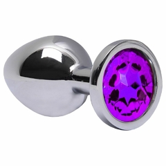 Plug Anal M Aço Roxo Brilhante Sexy Import