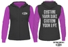 Campera Dama Negro y Fucsia "Custom Your Bike"