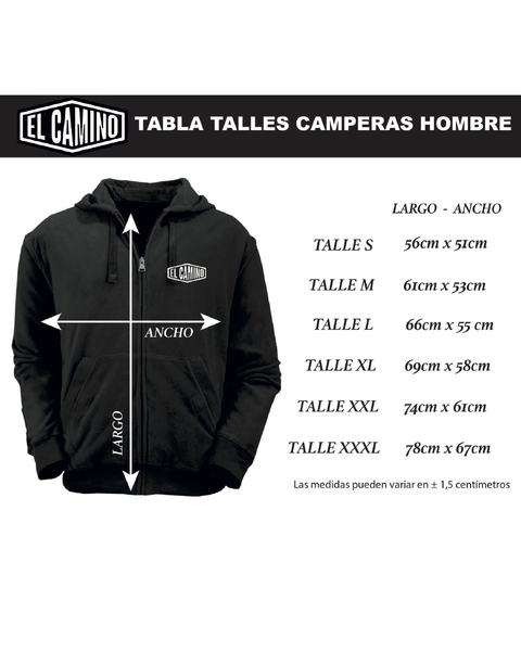 Tabla de talles Camperas hombre - Comprar en EL CAMINO