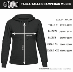 Tabla de Talles Campera Dama