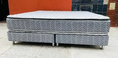 Conjunto (Colchón + Base Sommier) Espuma ALTA DENSIDAD con doble Pillow - hasta 115 kg por persona - Matelaseado - tienda online