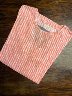 Camiseta Masculina Listra Rosa Sem Bolso