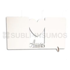 Porta retrato Amor madera cristal  por unidad - comprar online