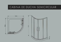 CABINA DUCHA SEMICIRCULAR 80*80 NB8QEC+NR8QB