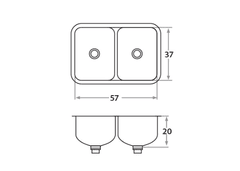 PILETA 404 ACERO DOBLE DE LUJOMI PILETA - comprar online