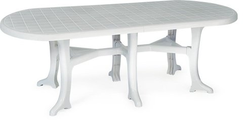 MESA PLASTICA QUARTEIRA OVAL