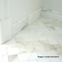 Zócalo Mármol Blanco Carrara 9 cm x 30.5 cm Borde Recto en internet
