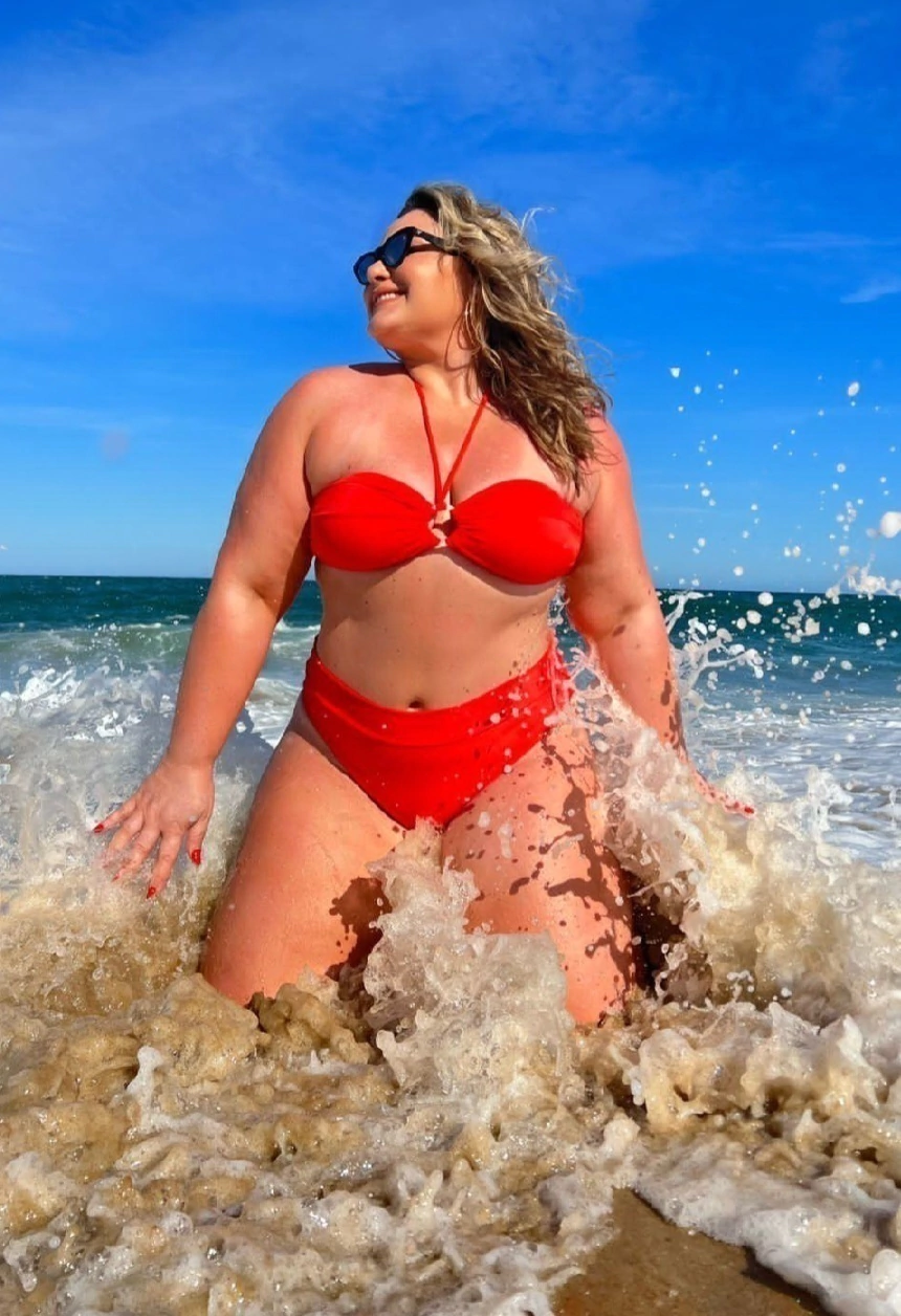 Biquíni Coral com Argola Plus Size