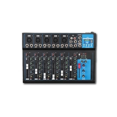 Mixer Ross Pa F-7 De 7 Canales 5 Xlr/trs + 2 Trs Bluetooth y reproductor de Pen Drive