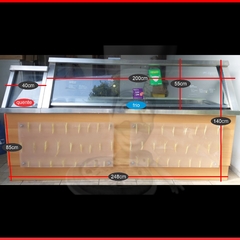 Balcão Condimentador Refrigerado 39 partes Subway com porta de Vidro - comprar online