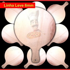 Pá de Pizza em Madeira 35cm redonda Linha Leve pizzaria 10 unidades - comprar online