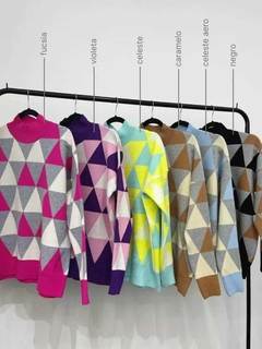 Sweater Triangulos Oversize - Anna Clothing 