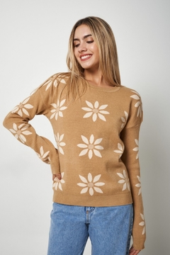 Sweater jacquard girasoles - comprar online